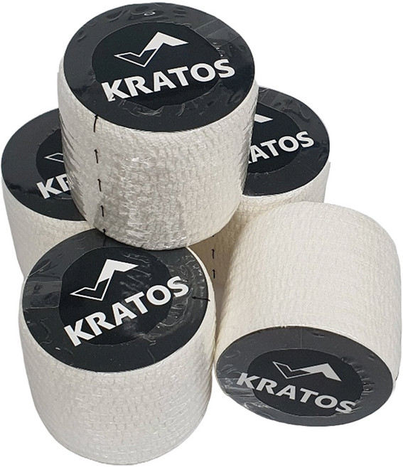 KRATOS 접착식 훅 그립 테이프 화이트, 5개
