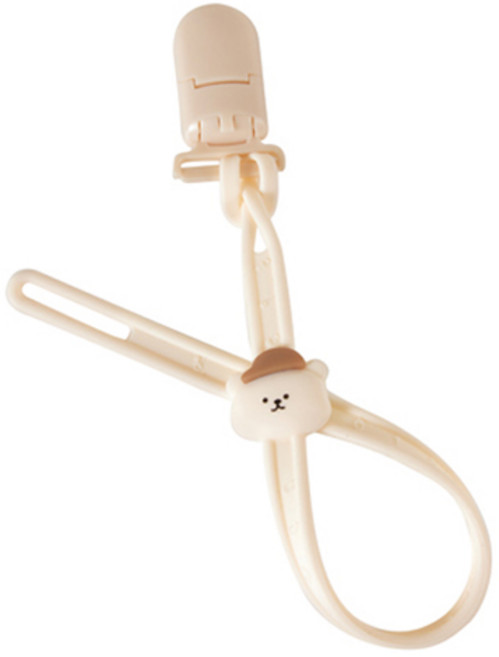 두리 곰 실리콘 스트랩, 아이보리, 1개