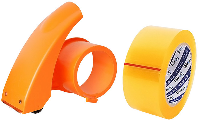 comet 透明封箱膠帶 50m x 4.8cm + 膠台, 1組