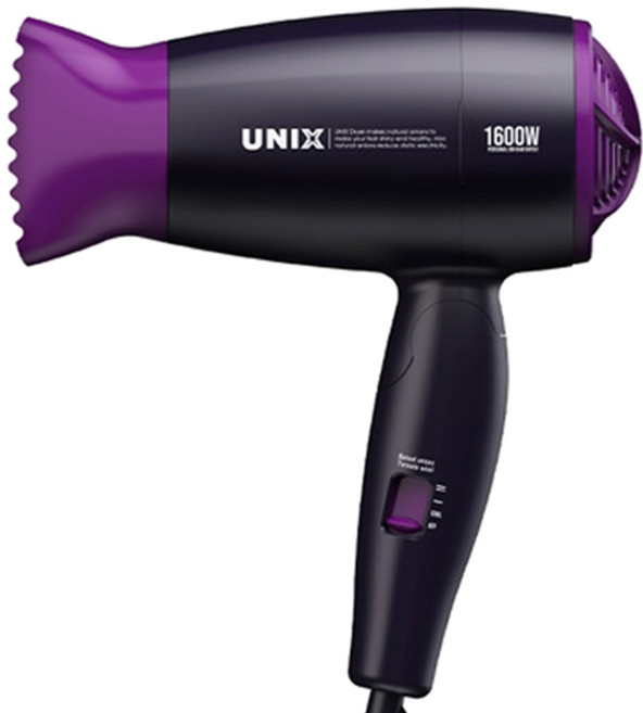 유닉스 이온 접이식 파워풍량 드라이어 1600W, UN-A1407, 퍼플