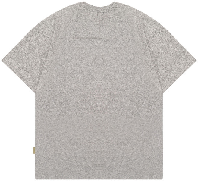 엘라모 무지 뒷면절개 오버핏 반팔 티셔츠