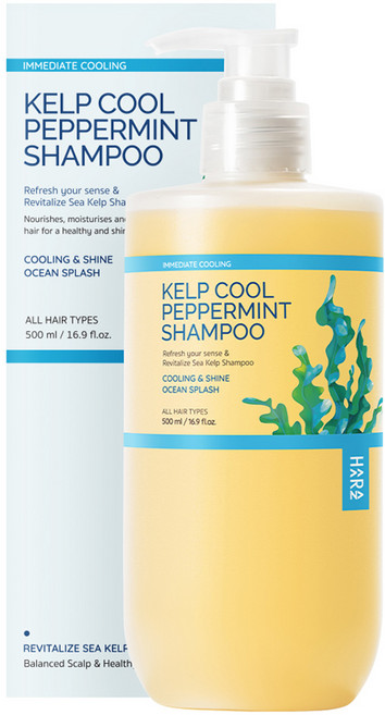 하라즈 다시마 쿨 박하 샴푸 페퍼민트향, 500ml, 1개