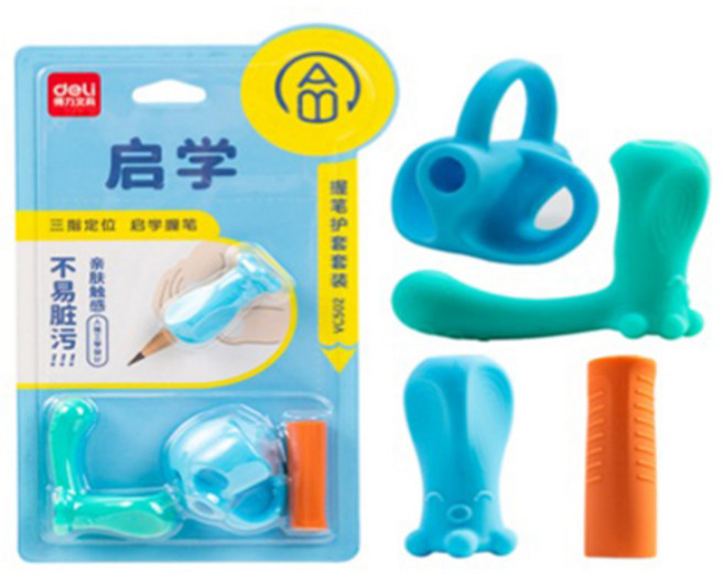 델리 연필그립 4종 세트 VC502, 블루타입, 1세트