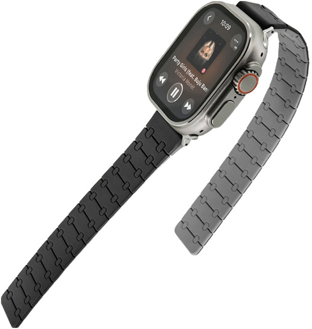 apin 애플워치 호환 마그네틱 스트랩 42 / 44 / 45 / 49mm, 블랙, 1개