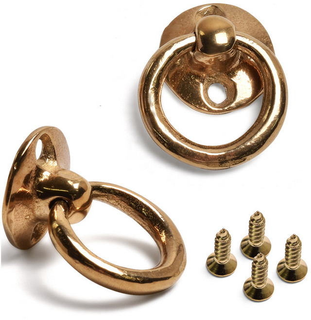손잡이세상 주물링고리 2구 가구손잡이 골드 35, 2개