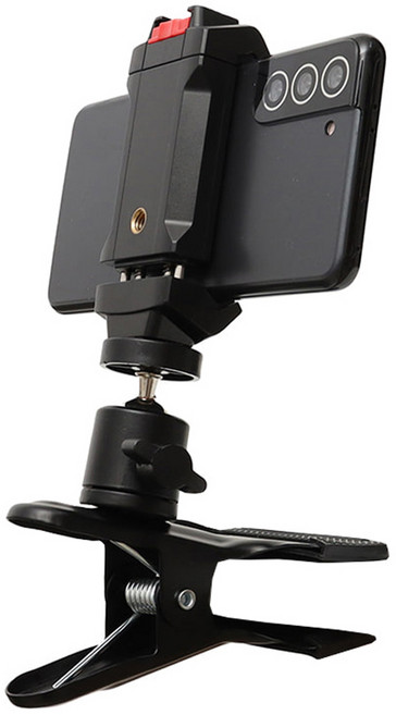 대한 탁상용 클립형 휴대폰 거치대 집게형, 혼합색상, 1개