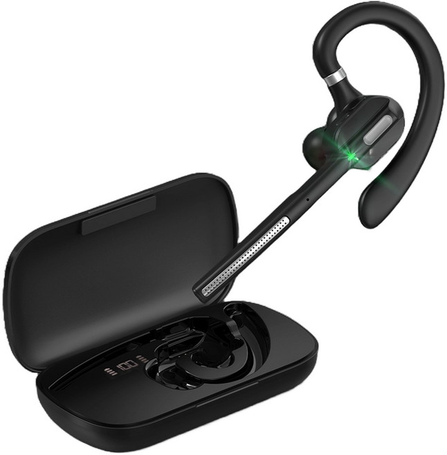 엠지텍 통화용 2대 멀티포인트 퀄컴 APT-X코덱 무선 블루투스 이어폰 C-ALL 6000 블랙 10시간 방수가능