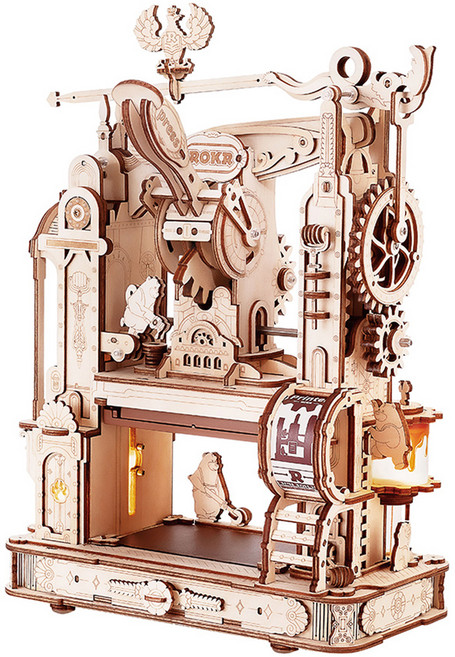 로보타임 메가니컬 기어 클래식프린팅프레스 3D 입체퍼즐 LK602, 303피스, 혼합색상, 1개