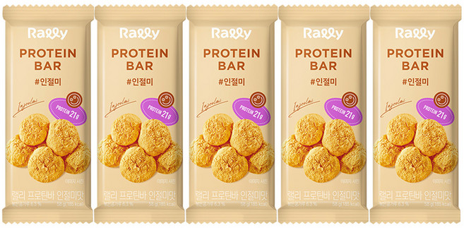 Rally 프로틴바 인절미맛, 58g, 5개