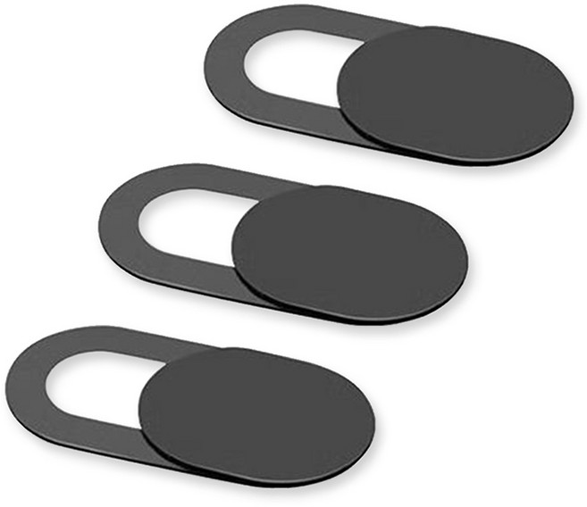 구스페리 웹캠 커버 노트북 카메라 가리개 3p, 블랙