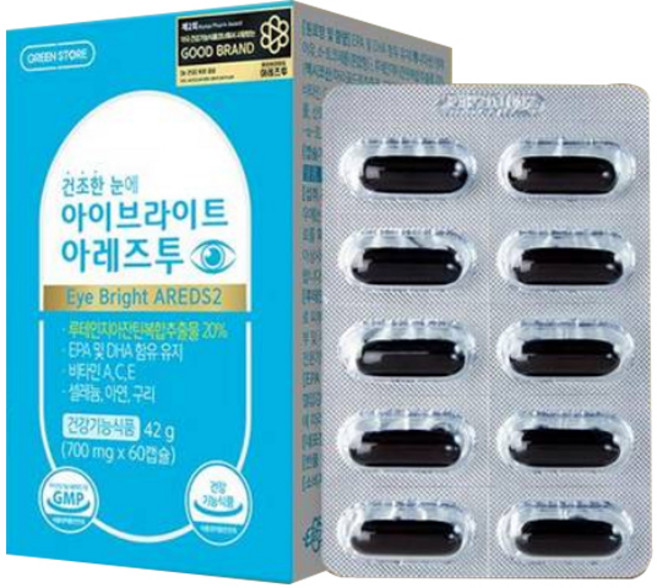 그린스토어 아이브라이트 아레즈투, 60정, 1개