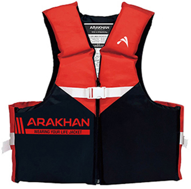 arakhan V2 浮力輔助背心 65kg 救生衣, 紅色