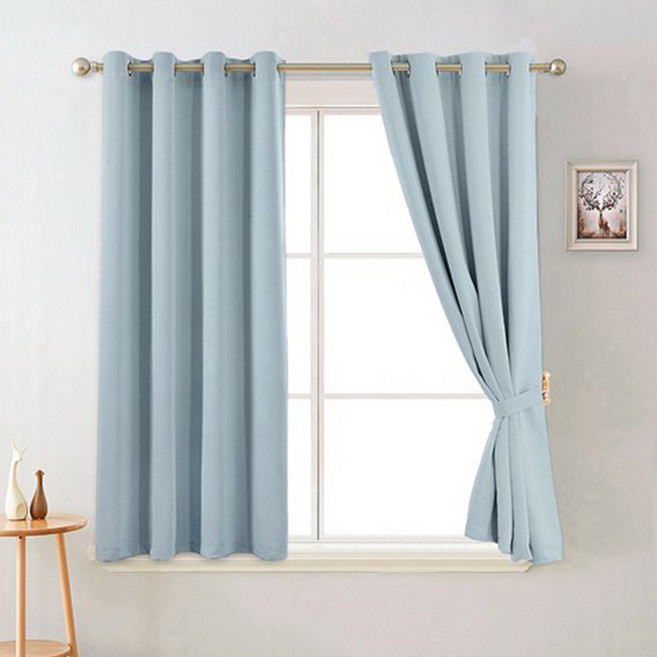 comet Home 打孔遮光隔熱窗簾 + 窗簾繩 2組, 薄荷綠