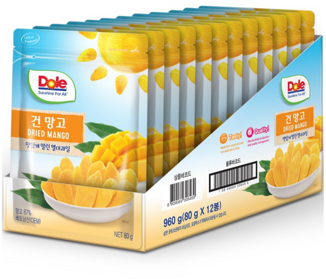 돌 건망고, 80g, 12개