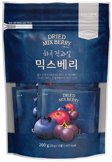 리치팜너트 믹스베리 10p, 200g, 1개