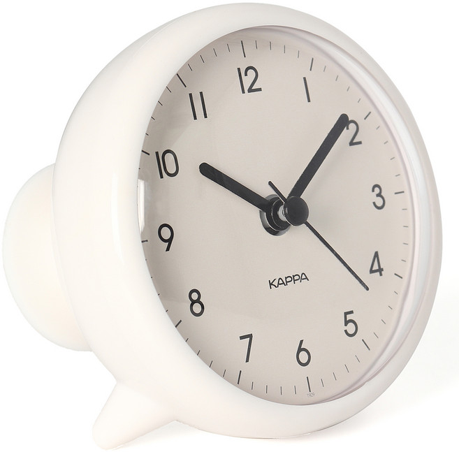 KAPPA 강력 흡착 욕실용 방수 시계 T931, 화이트