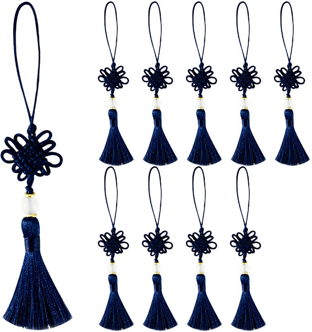 핸즈픽 수려 구슬 노리개, 딥블루, 10개