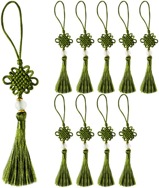 핸즈픽 수려 구슬 노리개, 올리브, 10개