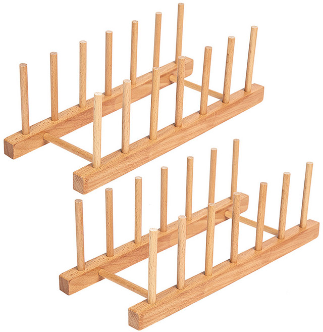 모나코올리브 원목 접시꽂이 플렛, 우드, 2개