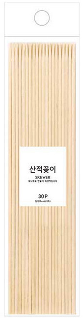 대나무 산적꽂이 18cm, 1개, 50개입