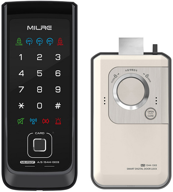 Milre 美樂 無把手輔助鎖智慧門鎖, 顧客自行安裝, ME-R50F