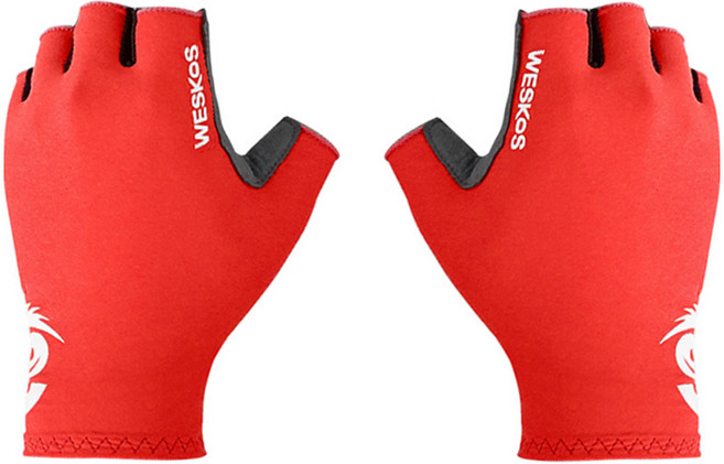 여름 야외 라이딩 장갑 양손착용, 레드, 1세트