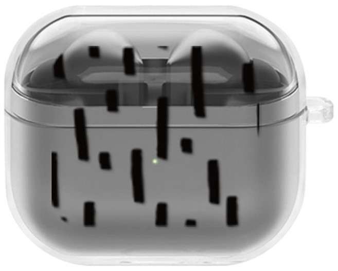 에잇클로드 센치무드 갤럭시 버즈3 / 버즈3프로 공용 일체형 클리어 하드 케이스, 주륵주륵, 1개