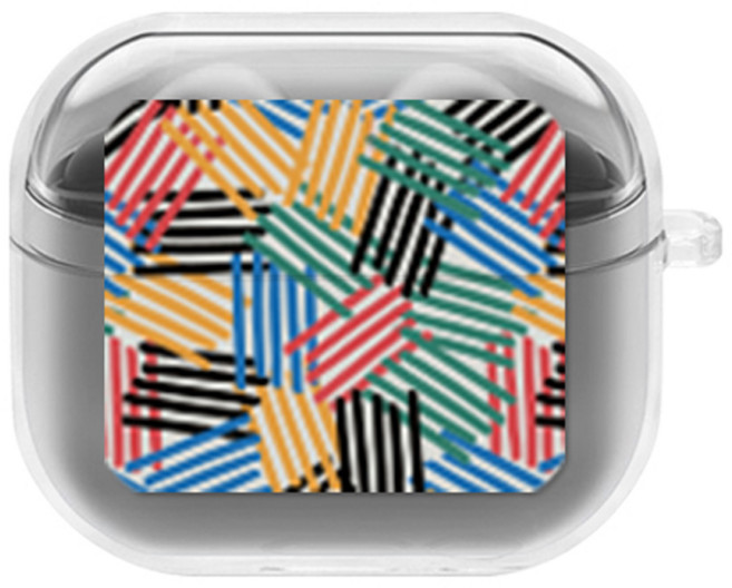 에잇클로드 센치무드 갤럭시 버즈3 / 버즈3프로 공용 일체형 클리어 하드 케이스, 컬러스크래치, 1개