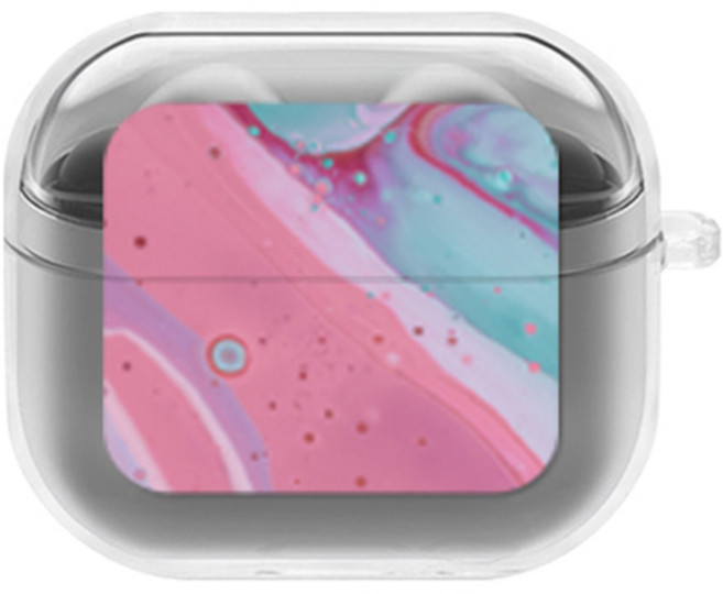 에잇클로드 유어픽 갤럭시 버즈3 / 버즈3프로 공용 일체형 클리어 하드 케이스, 딸기민트, 1개