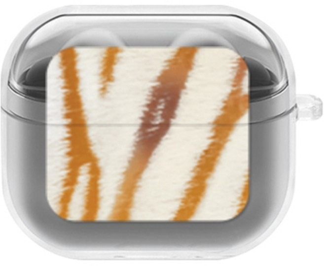 에잇클로드 심플리 갤럭시 버즈3 / 버즈3 프로 공용 일체형 클리어 무선 이어폰 하드 케이스, 골드타이거, 1개