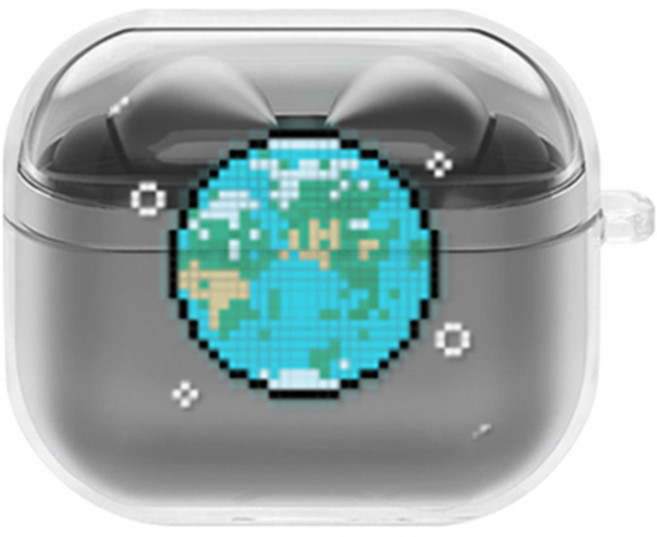 에잇클로드 큐티츄 일체형 클리어 하드 이어폰 케이스 갤럭시 버즈3 / 버즈3 프로, 나의지구, 1개