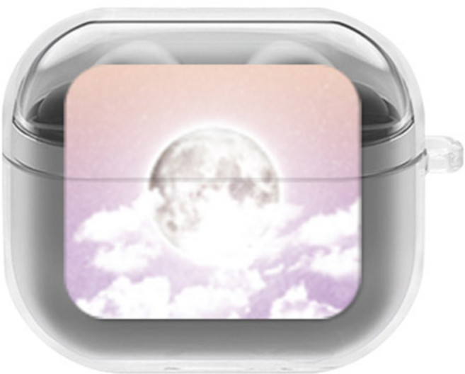 에잇클로드 문센트 일체형 클리어 하드 케이스, 오렌지모브, 갤럭시 버즈 3 / 3 프로, 1개