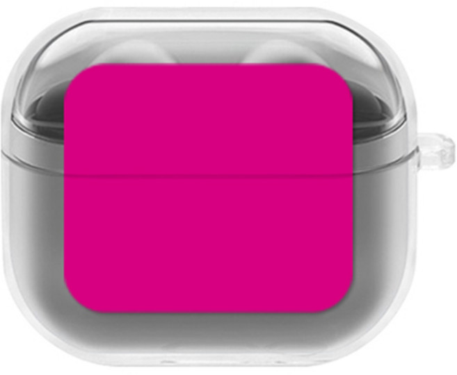 에잇클로드 심플리 갤럭시 버즈3 / 버즈3 프로 공용 일체형 클리어 무선 이어폰 하드 케이스, 마젠타, 1개