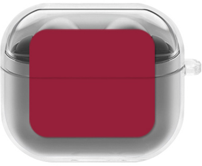 에잇클로드 심플리 갤럭시 버즈3 / 버즈3 프로 공용 일체형 클리어 무선 이어폰 하드 케이스, 레드와인, 1개