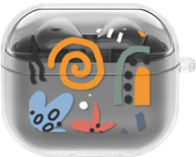 에잇클로드 문센트 일체형 클리어 하드 케이스, 여름정원, 갤럭시 버즈 3 / 3 프로, 1개