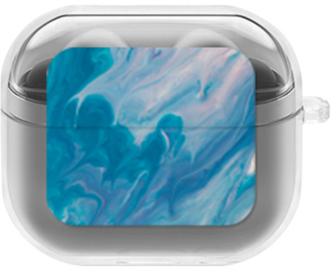 에잇클로드 심플리 갤럭시 버즈3 / 버즈3 프로 공용 일체형 클리어 무선 이어폰 하드 케이스, 비치웨이브, 1개