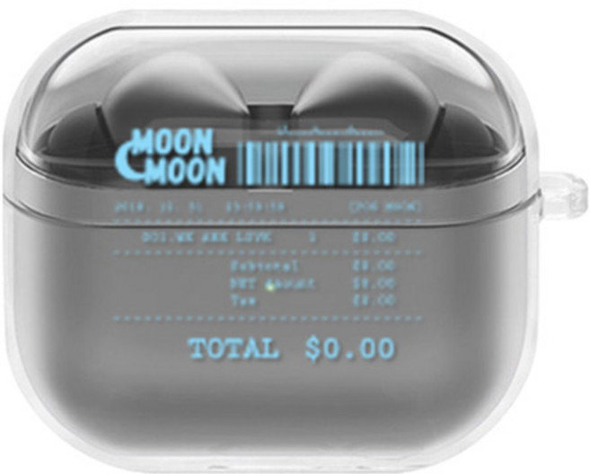 에잇클로드 문센트 일체형 클리어 하드 케이스, 포스문블루, 갤럭시 버즈 3 / 3 프로, 1개