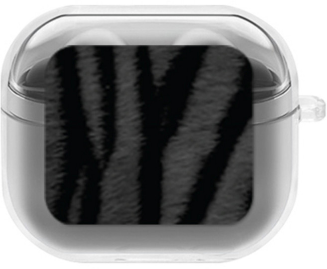 에잇클로드 심플리 갤럭시 버즈3 / 버즈3 프로 공용 일체형 클리어 무선 이어폰 하드 케이스, 블랙타이거, 1개