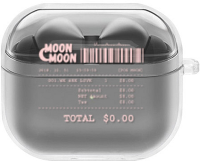 에잇클로드 문센트 일체형 클리어 하드 케이스, 포스문핑크, 갤럭시 버즈 3 / 3 프로, 1개