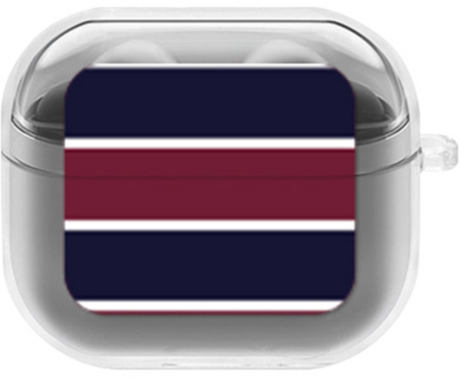 에잇클로드 심플리 갤럭시 버즈3 / 버즈3 프로 공용 일체형 클리어 무선 이어폰 하드 케이스, 캉캉네이비, 1개