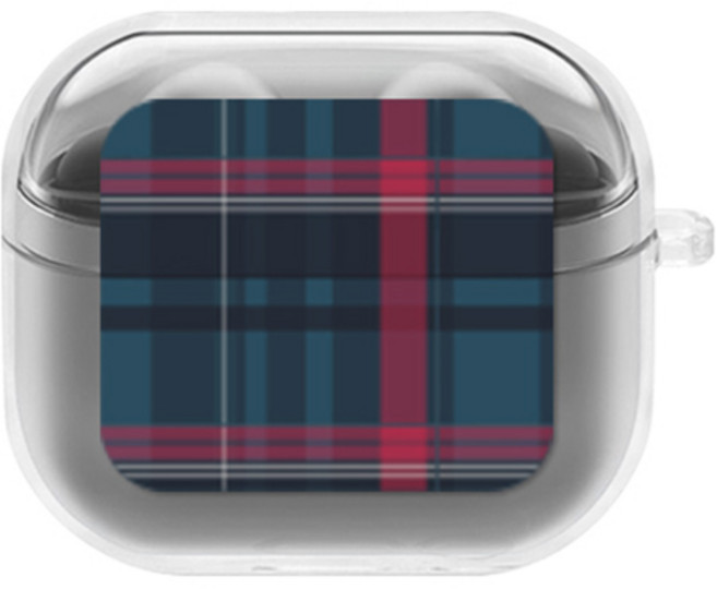 에잇클로드 심플리 갤럭시 버즈3 / 버즈3 프로 공용 일체형 클리어 무선 이어폰 하드 케이스, 네이비셔츠, 1개