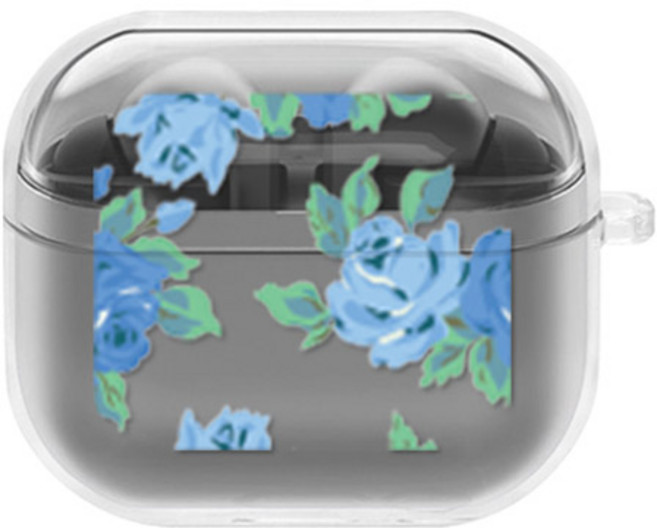 에잇클로드 문센트 일체형 클리어 하드 케이스, 챠밍블루, 갤럭시 버즈 3 / 3 프로, 1개