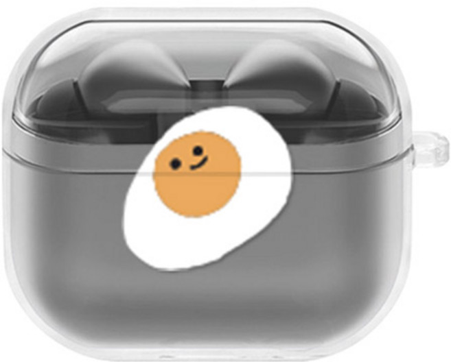 에잇클로드 문센트 일체형 클리어 하드 케이스, 달갸리, 갤럭시 버즈 3 / 3 프로, 1개