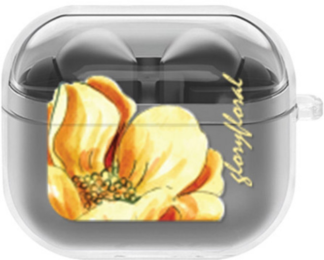 에잇클로드 문센트 일체형 클리어 하드 케이스, 글로리페퍼, 갤럭시 버즈 3 / 3 프로, 1개