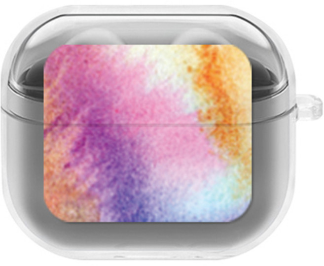 에잇클로드 심플리 갤럭시 버즈3 / 버즈3 프로 공용 일체형 클리어 무선 이어폰 하드 케이스, 퍼플오렌지, 1개