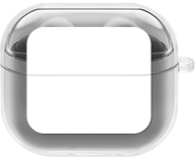 에잇클로드 심플리 갤럭시 버즈3 / 버즈3 프로 공용 일체형 클리어 무선 이어폰 하드 케이스, 화이트, 1개