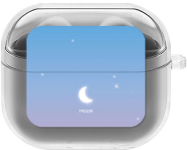 에잇클로드 문센트 일체형 클리어 하드 케이스, 소다문, 갤럭시 버즈 3 / 3 프로, 1개