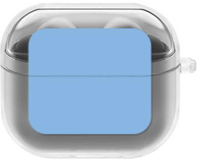 에잇클로드 심플리 갤럭시 버즈3 / 버즈3 프로 공용 일체형 클리어 무선 이어폰 하드 케이스, 코지블루, 1개