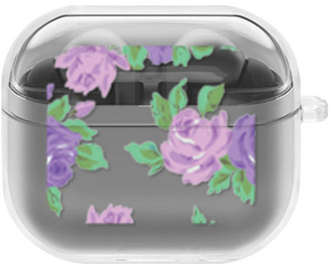 에잇클로드 문센트 일체형 클리어 하드 케이스, 챠밍퍼플, 갤럭시 버즈 3 / 3 프로, 1개