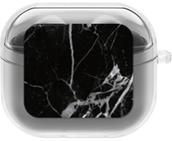 에잇클로드 심플리 갤럭시 버즈3 / 버즈3 프로 공용 일체형 클리어 무선 이어폰 하드 케이스, 센치블랙, 1개